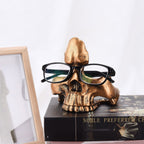 Skull Glasses Holder Sturdy Resin Rich Details Vivic Colors Skull Glasses Stand
