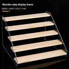Wooden Ladder Display Shelf Countertop Cabinets Organizer Rack for Toy Cosmetics Kitchen Spices