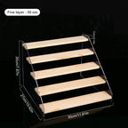 Wooden Ladder Display Shelf Countertop Cabinets Organizer Rack for Toy Cosmetics Kitchen Spices