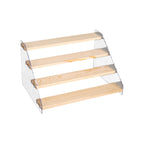 Wooden Ladder Display Shelf Countertop Cabinets Organizer Rack for Toy Cosmetics Kitchen Spices