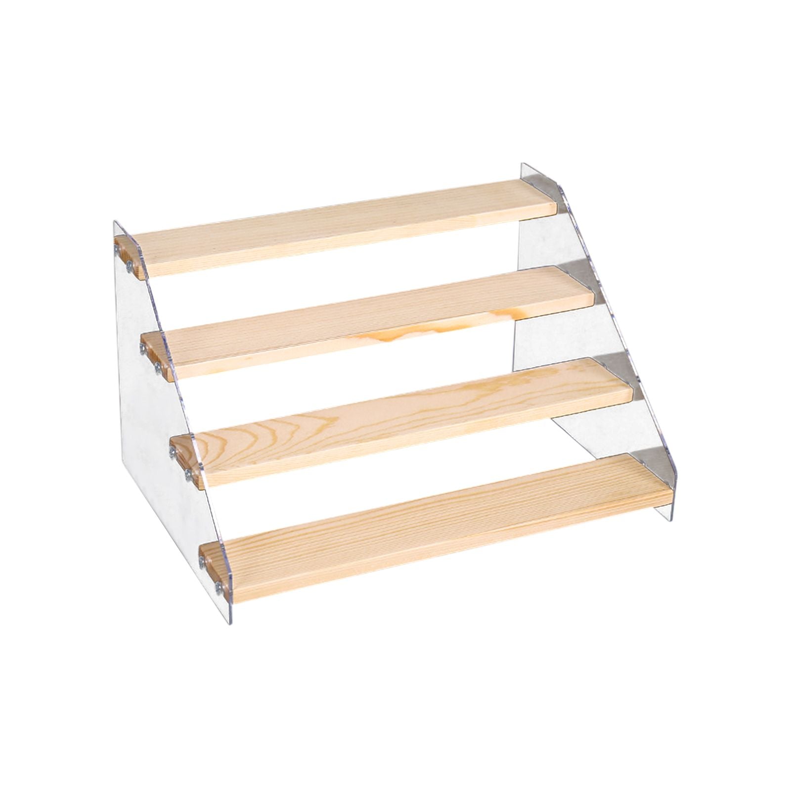 Wooden Ladder Display Shelf Countertop Cabinets Organizer Rack for Toy Cosmetics Kitchen Spices