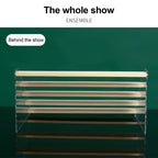 Wooden Cupcake Stand 5 Tiers 15.7in Wide Acrylic Side Panel Strong Wood Large Display Riser