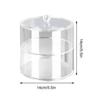 Acrylic Belt Organizer 2 Tiers Transparent 5.5in Diameter Strong Light Belt Display Case