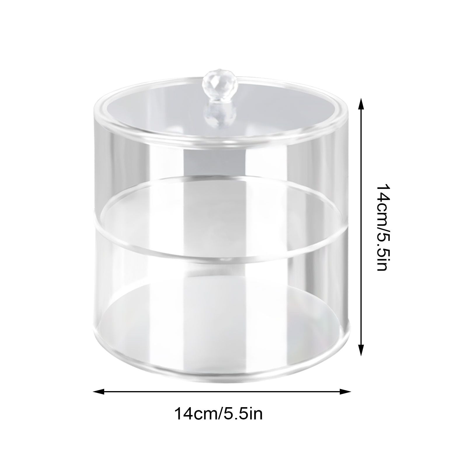 Acrylic Belt Organizer 2 Tiers Transparent 5.5in Diameter Strong Light Belt Display Case