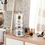 Acrylic Belt Organizer 2 Tiers Transparent 5.5in Diameter Strong Light Belt Display Case