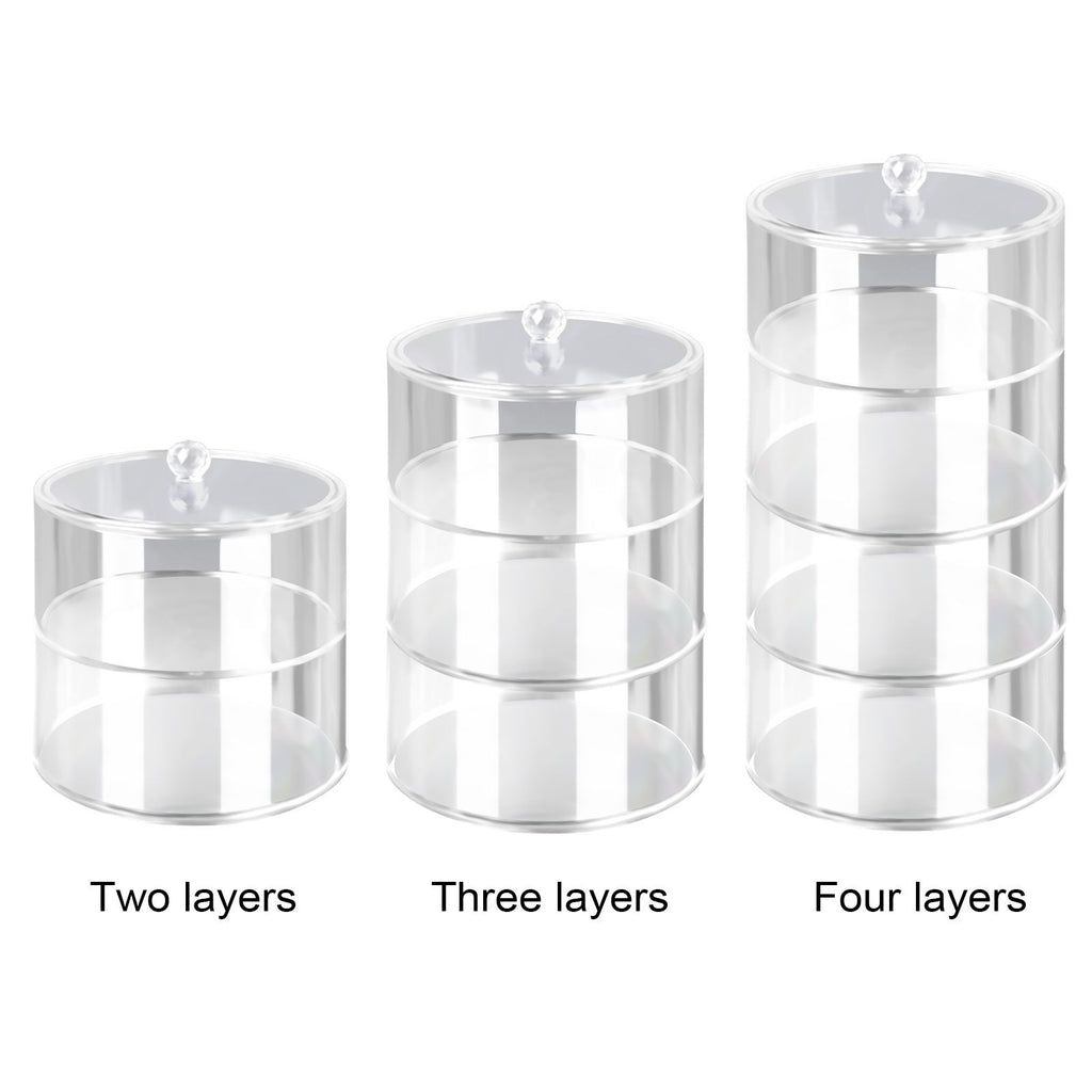 Acrylic Belt Organizer 2 Tiers Transparent 5.5in Diameter Strong Light Belt Display Case