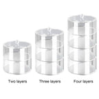 Acrylic Belt Organizer 2 Tiers Transparent 5.5in Diameter Strong Light Belt Display Case