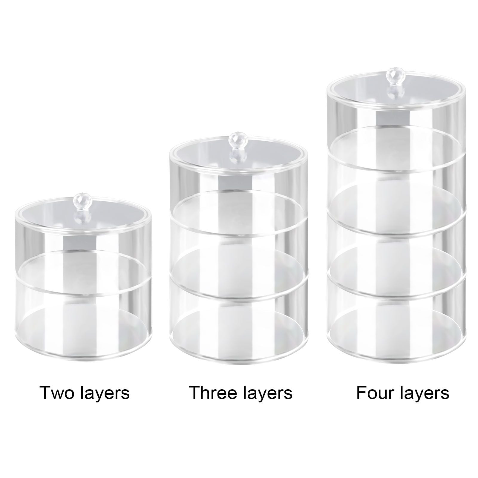 Acrylic Belt Organizer 2 Tiers Transparent 5.5in Diameter Strong Light Belt Display Case