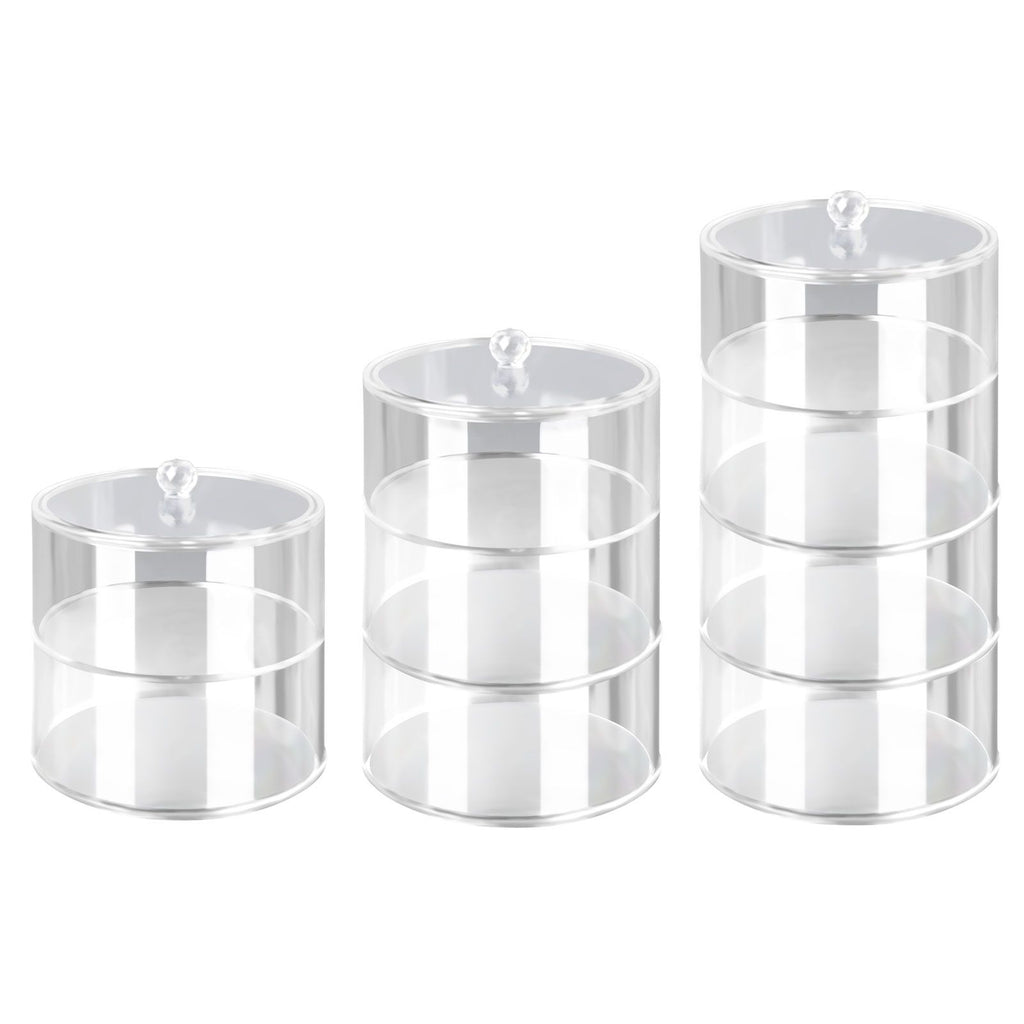 Acrylic Belt Organizer 2 Tiers Transparent 5.5in Diameter Strong Light Belt Display Case