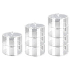 Acrylic Belt Organizer 2 Tiers Transparent 5.5in Diameter Strong Light Belt Display Case
