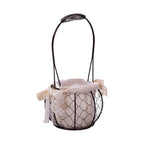 Iron Flower Baskets for Wedding Favors Floral Arrangement Flower Basket Succulent Greenery Baskets