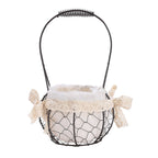 Iron Flower Baskets for Wedding Favors Floral Arrangement Flower Basket Succulent Greenery Baskets