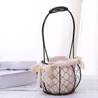 Iron Flower Baskets for Wedding Favors Floral Arrangement Flower Basket Succulent Greenery Baskets