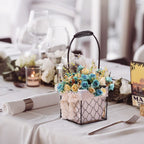 Iron Flower Baskets for Wedding Favors Floral Arrangement Flower Basket Succulent Greenery Baskets