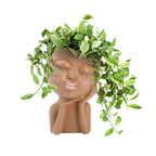 Mannequin Resin Cheek Resting Flower Pot Face Flower Pot