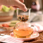 Cute Mushroom Shaped Teacup Ceramic Glass Filter Tea Cup Set