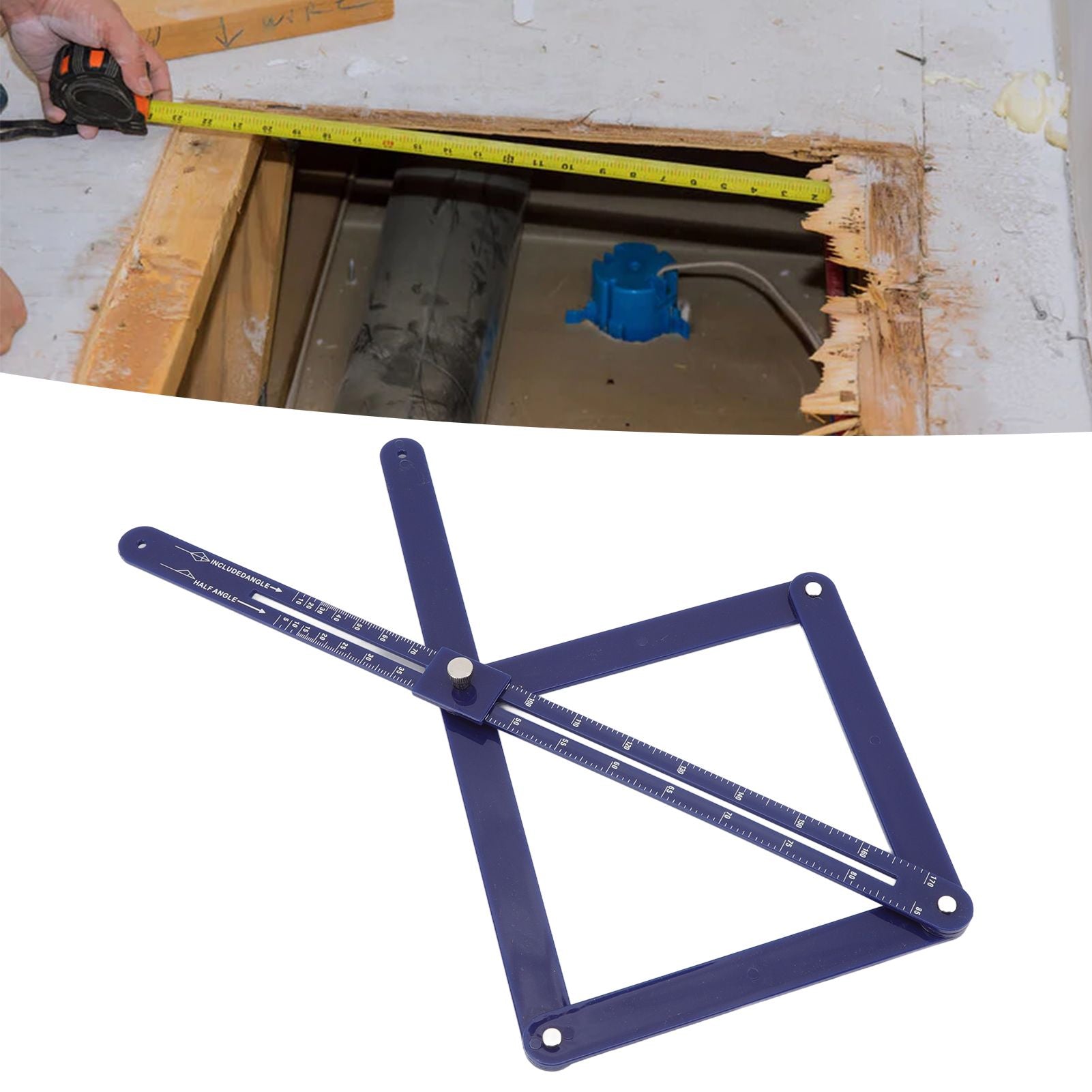 Corner Angle Finder Plastic Multifunctional Adjustable Precise Angle Protractor for Carpentry Measurement