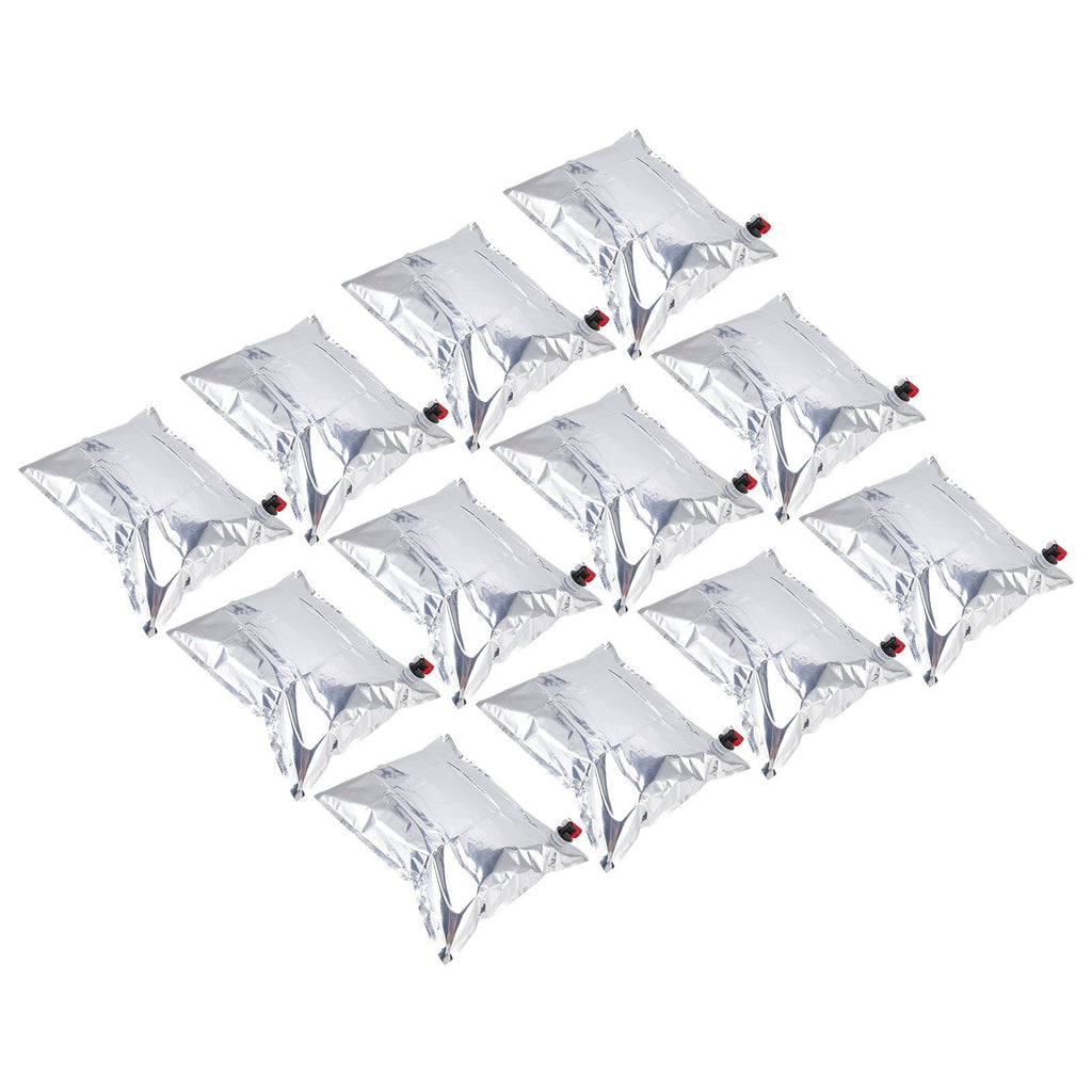 12PCS Water Storage Container Foldable Heat Preservation Emergency Water Bag with Tap for Camping