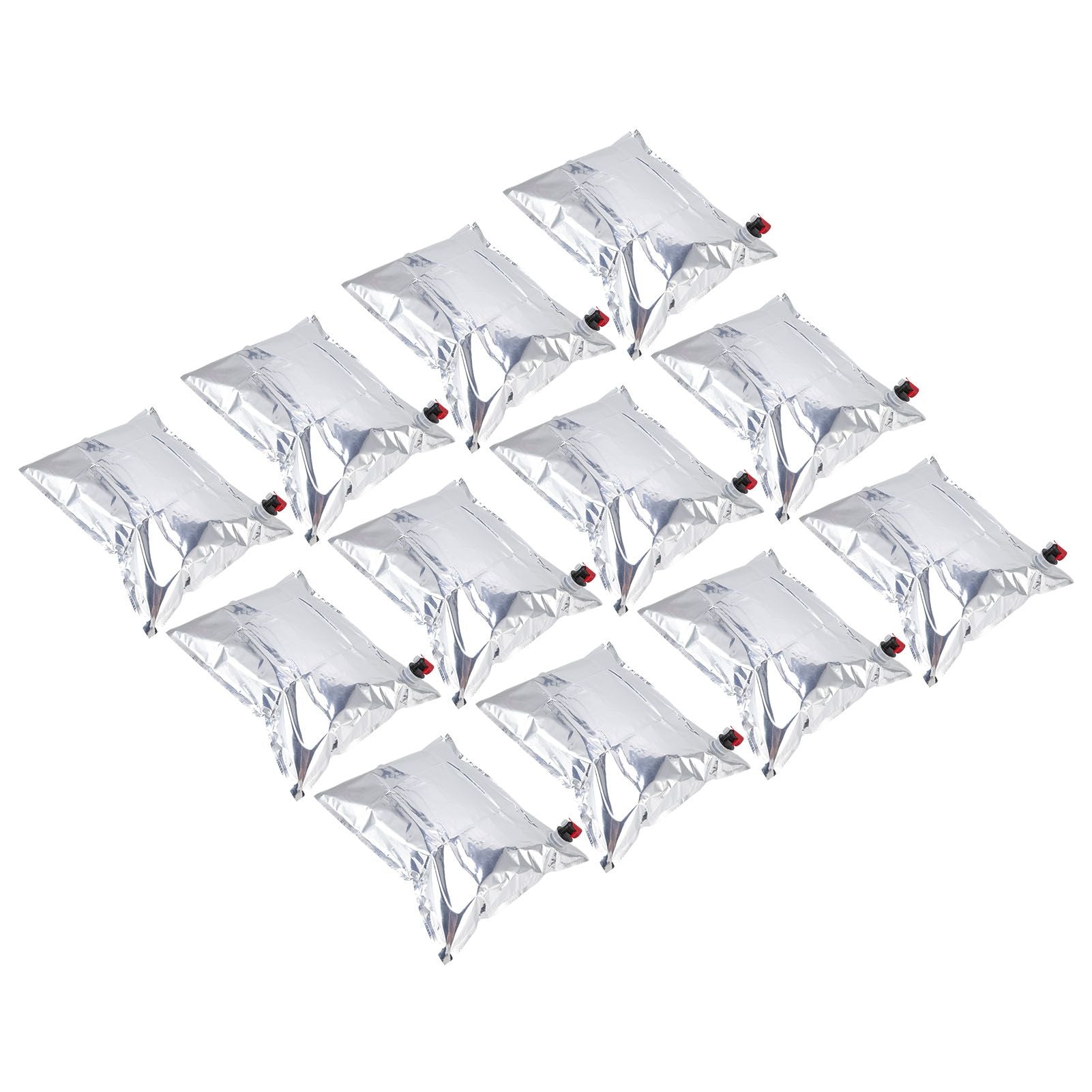 12PCS Water Storage Container Foldable Heat Preservation Emergency Water Bag with Tap for Camping