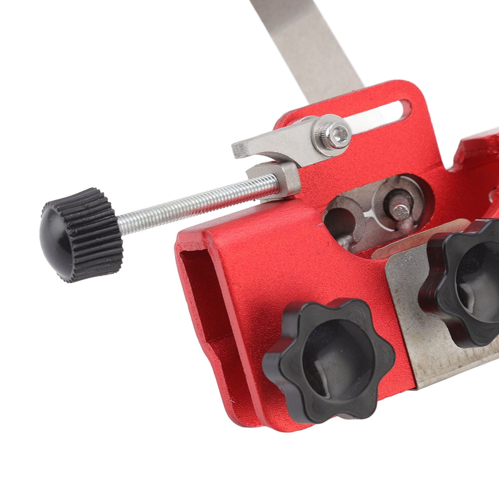 Chainsaw Sharpener Portable Lightweight Hand Crank Chain Sharpening Jig for Electric Saws Red