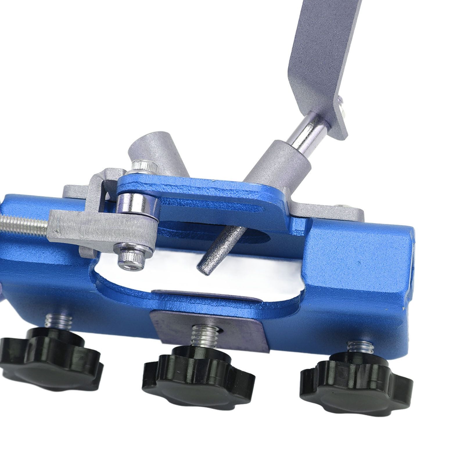 Chainsaw Sharpener Portable Lightweight Hand Crank Chain Sharpening Jig for Electric Saws Blue