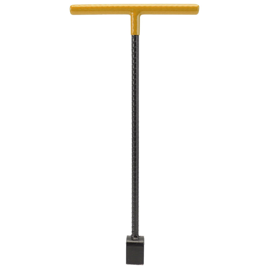 Steel Water Meter Key Wrench Multifunction T Handle Curb Key With 4 Way Utility Tool for Valves Faucets Yellow