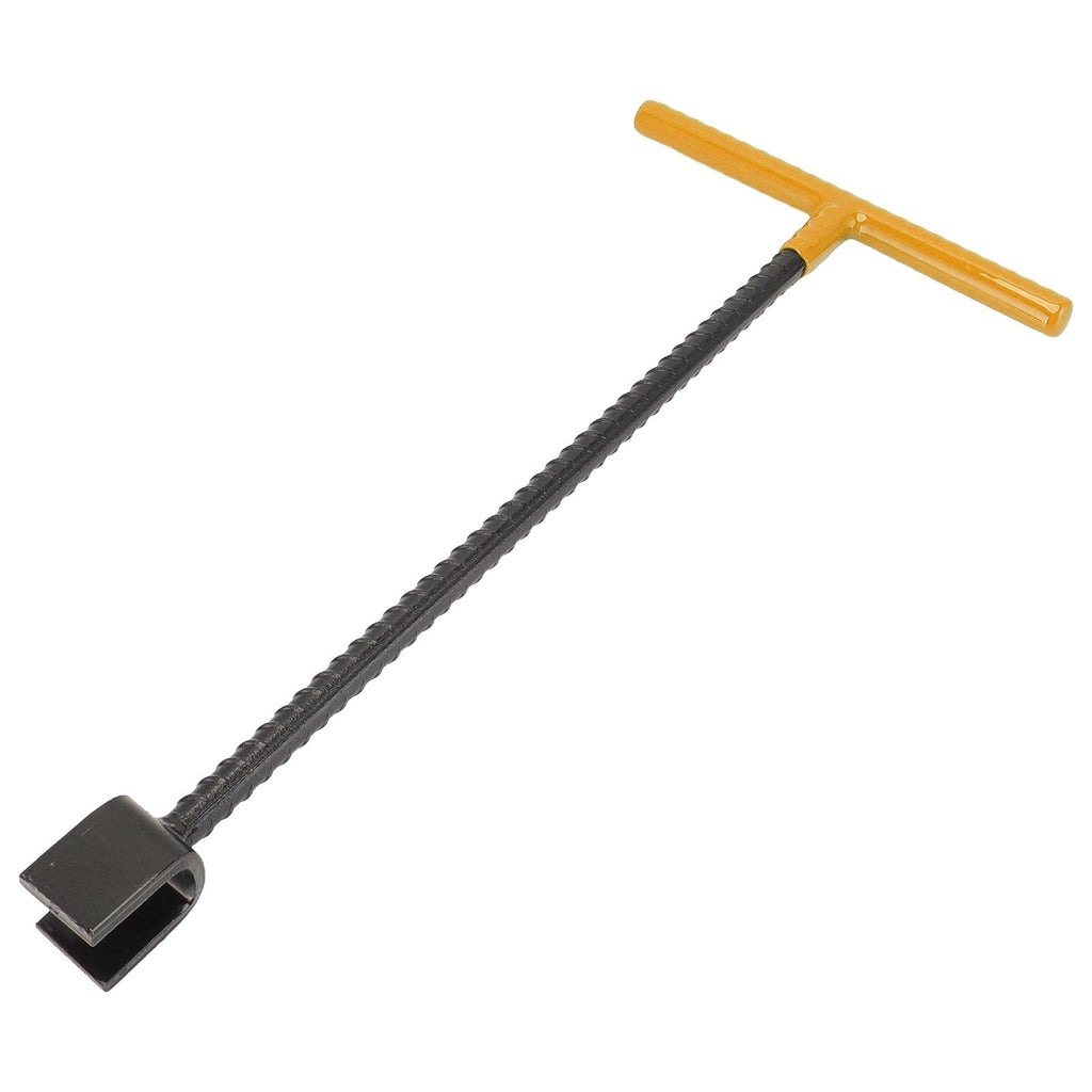 Steel Water Meter Key Wrench Multifunction T Handle Curb Key With 4 Way Utility Tool for Valves Faucets Yellow