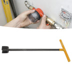 Steel Water Meter Key Wrench Multifunction T Handle Curb Key With 4 Way Utility Tool for Valves Faucets Yellow