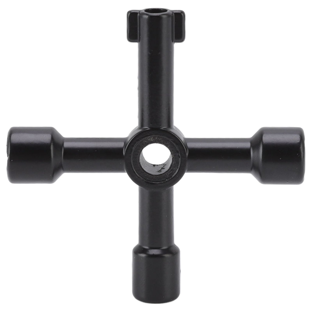 Steel Water Meter Key Wrench Multifunction T Handle Curb Key With 4 Way Utility Tool for Valves Faucets Yellow