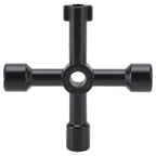 Steel Water Meter Key Wrench Multifunction T Handle Curb Key With 4 Way Utility Tool for Valves Faucets Yellow