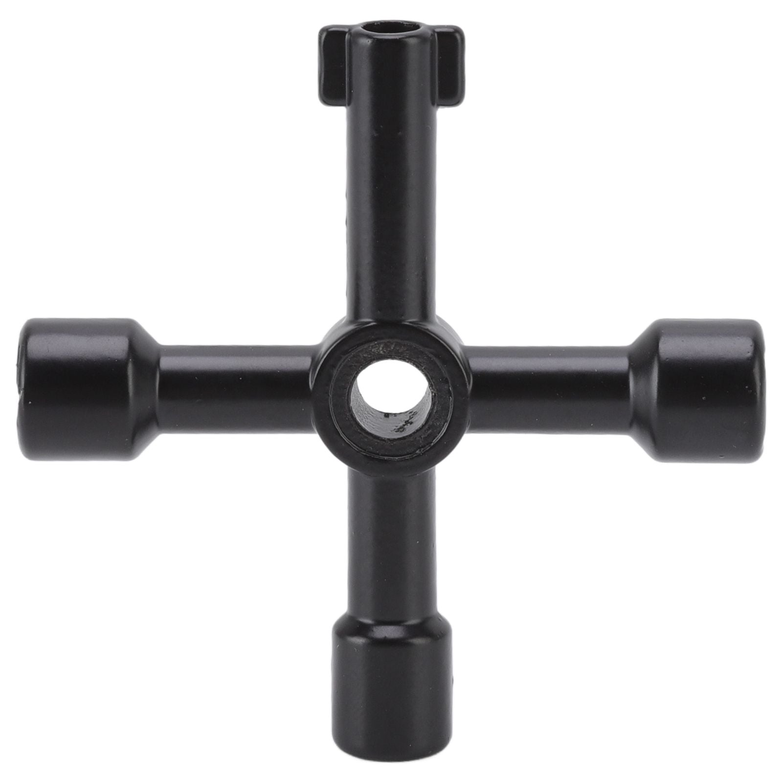 Steel Water Meter Key Wrench Multifunction T Handle Curb Key With 4 Way Utility Tool for Valves Faucets Yellow