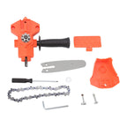 4in Mini Drill to Chain Saw Adapter Simple ABS Steel Portable Electric Chain Saw Converter Accessory for Electric Drill
