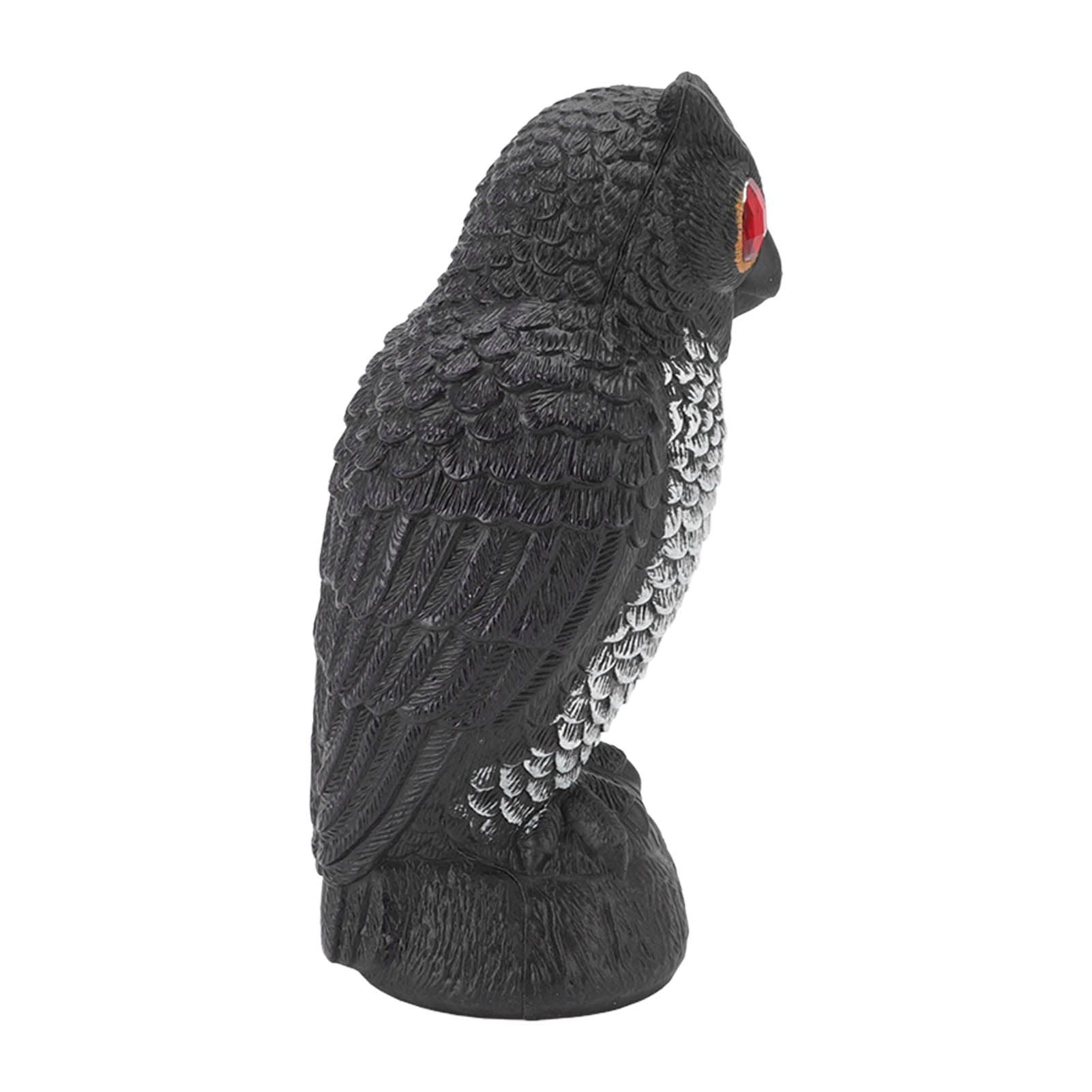 Owl Bird Deterrent Garden Plastic Red Eyes Owls to Keep Birds Away Fine Details Wear Resistant Owls to Keep Birds Away Cartoon Flaky Small Owl