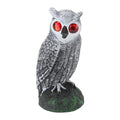 Owl Bird Deterrent Garden Plastic Red Eyes Owls to Keep Birds Away Fine Details Wear Resistant Owls to Keep Birds Away Elbow Cat Plain White