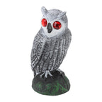 Owl Bird Deterrent Garden Plastic Red Eyes Owls to Keep Birds Away Fine Details Wear Resistant Owls to Keep Birds Away Elbow Cat Plain White