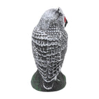 Owl Bird Deterrent Garden Plastic Red Eyes Owls to Keep Birds Away Fine Details Wear Resistant Owls to Keep Birds Away Elbow Cat Plain White