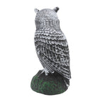 Owl Bird Deterrent Garden Plastic Red Eyes Owls to Keep Birds Away Fine Details Wear Resistant Owls to Keep Birds Away Elbow Cat Plain White
