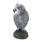 Owl Bird Deterrent Garden Plastic Red Eyes Owls to Keep Birds Away Fine Details Wear Resistant Owls to Keep Birds Away Elbow Cat Plain White