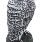 Owl Bird Deterrent Garden Plastic Red Eyes Owls to Keep Birds Away Fine Details Wear Resistant Owls to Keep Birds Away Elbow Cat Plain White