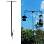 Camping Lantern Stand Multipurpose Lightweight Adjustable Height Collapasible Lantern Stand Pole for Camping Outdoor