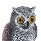 Owl Bird Deterrent Garden Plastic Owls to Keep Birds Away Waterproof Sunscreen Owl to Scare Birds Away Fake Owl for Birds