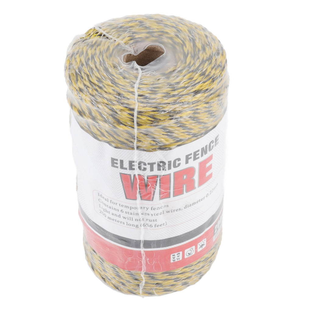 Electric Fence Polywire 6 Strand Stainless Steel 200M Poly Wire for Farm Protection MLD‑040C