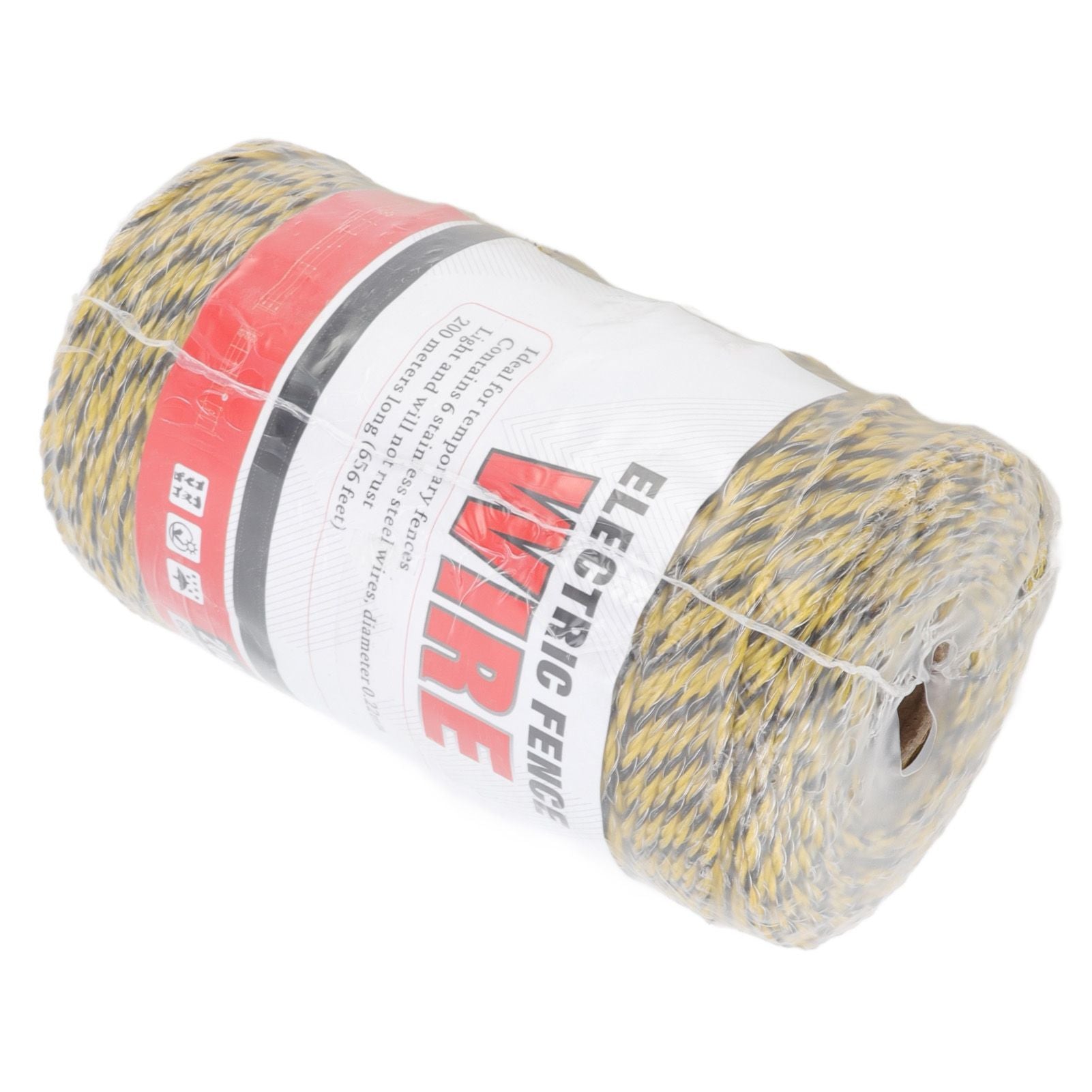Electric Fence Polywire 6 Strand Stainless Steel 200M Poly Wire for Farm Protection MLD‑040C