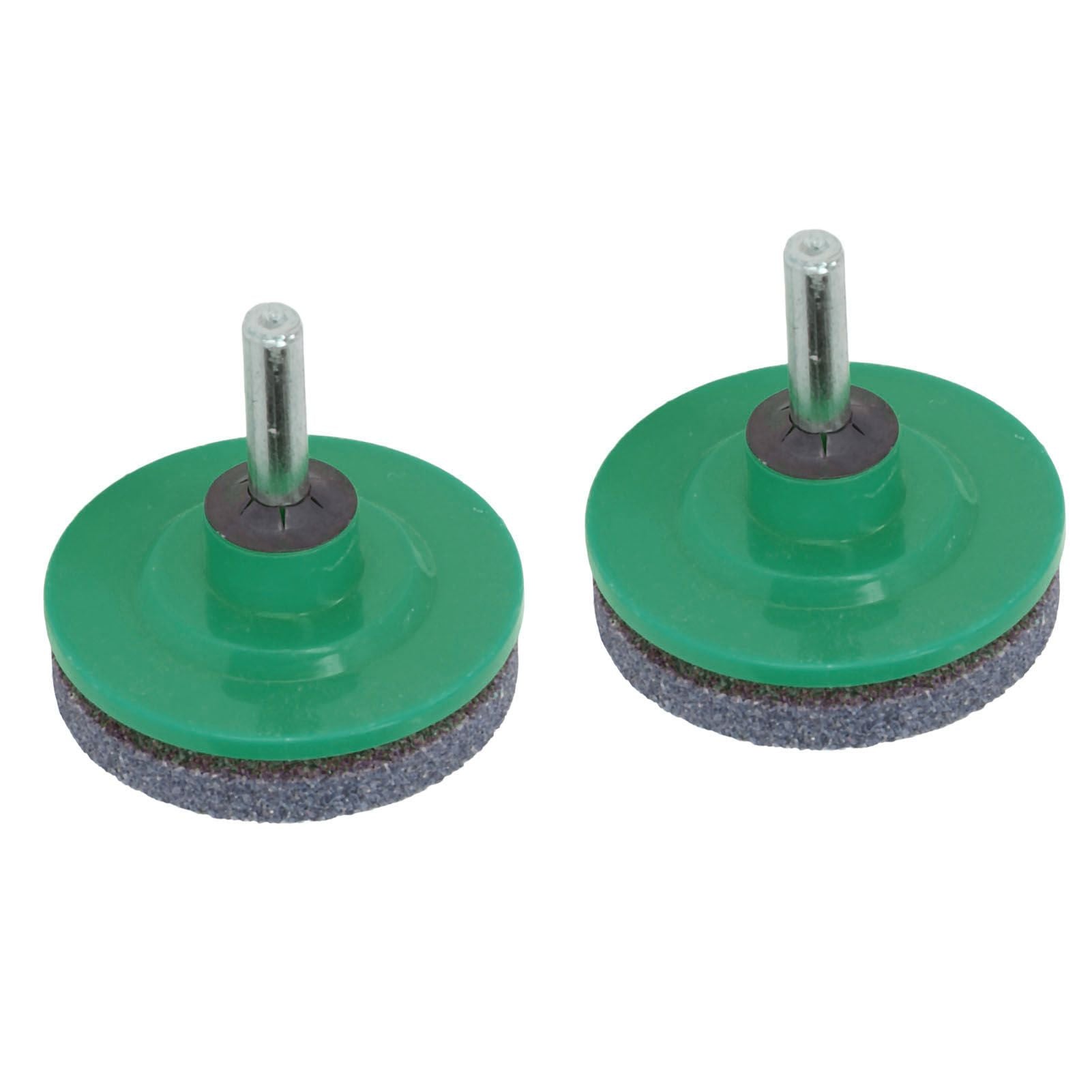2Pcs Lawn Mower Blade Sharpener Stainless Steel ABS Drill Blade Accessories for Garden Courtyard Green