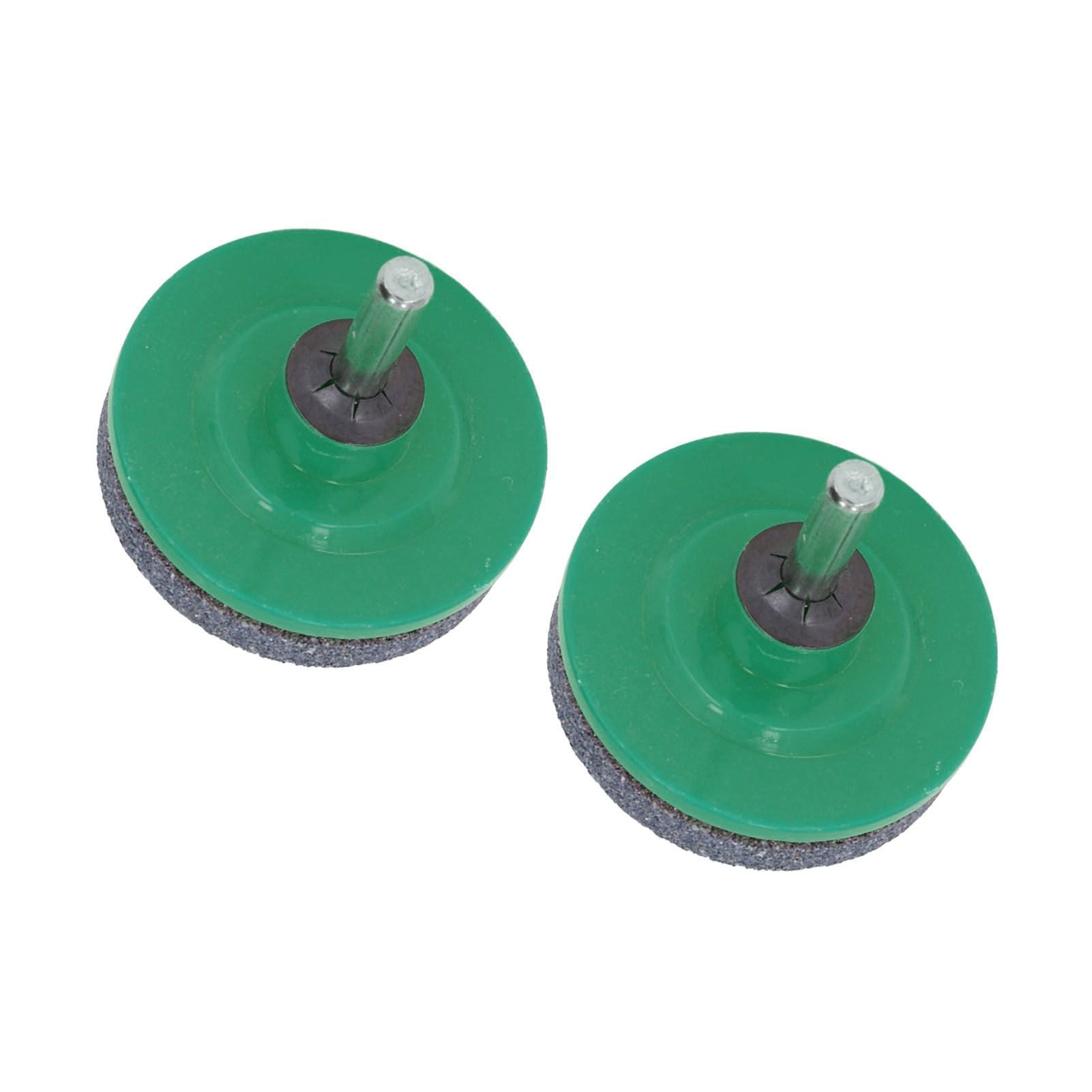 2Pcs Lawn Mower Blade Sharpener Stainless Steel ABS Drill Blade Accessories for Garden Courtyard Green