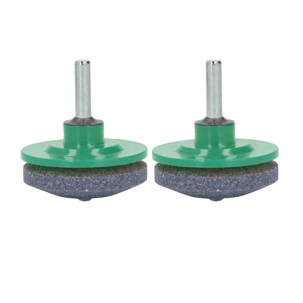 2Pcs Lawn Mower Blade Sharpener Stainless Steel ABS Drill Blade Accessories for Garden Courtyard Green