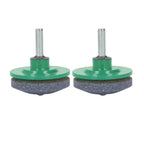 2Pcs Lawn Mower Blade Sharpener Stainless Steel ABS Drill Blade Accessories for Garden Courtyard Green