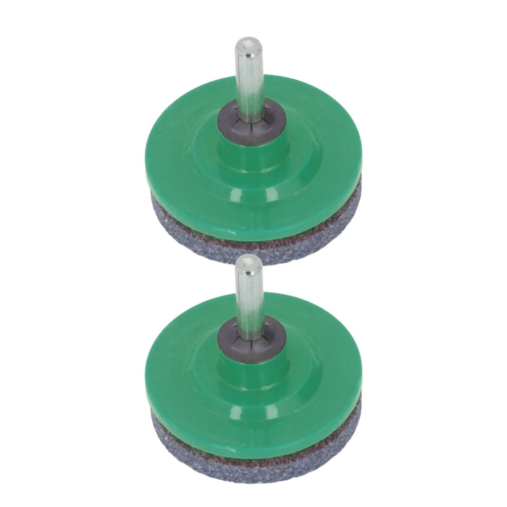 2Pcs Lawn Mower Blade Sharpener Stainless Steel ABS Drill Blade Accessories for Garden Courtyard Green