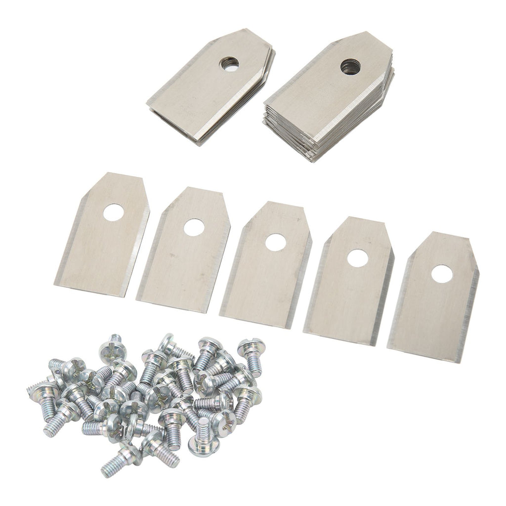 30PCS Stainless Steel Lawn Mower Blade Silver Weather Resistant Lawn Mower Replacement Blade for Husqvarna