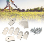 30PCS Stainless Steel Lawn Mower Blade Silver Weather Resistant Lawn Mower Replacement Blade for Husqvarna